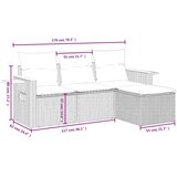  4-dijelni set vrtnih sofa od poliratana s jastucima sivi | shoptok.hr