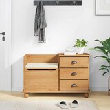  Klupa za pohranu s ladicama ASKIM Smeđa 100 x 39 x 62 cm | shoptok.hr