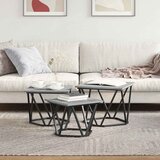  Kava Stol 3 pcs Siva Sonoma Inženjerska drva i čelik | Eponuda.com