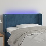 vidaXL LED posteljno vzglavje temno modro 103x16x78/88 cm žamet Cene