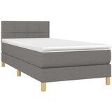  Krevet box spring s madracem LED tamnosivi 100x200 cm tkanina | shoptok.hr