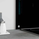  Kuhinjska zaštita od prskanja crna 80 x 50 cm kaljeno staklo | shoptok.hr