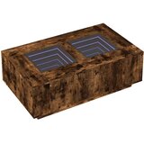  Stolić s beskonačnim LED svjetlima boja hrasta 116x69x40 cm | shoptok.hr