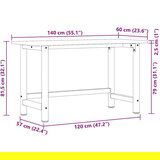  Radni stol 140x60x81 5 cm puno drvo hrast | shoptok.hr