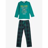 Koton Family Combination - Pajama Set New Year Themed 2 Piece Cotton Cene