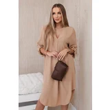 Kesi Włoski V-neck dress camel