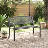 vidaXL Vrtna klupa 119 cm crna čelična | shoptok.hr