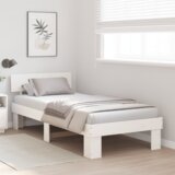 vidaXL krevetna konstrukcija bijelo 75 x 190 cm čvrsta borova drva | shoptok.hr