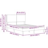  Krevetna konstrukcija Krem 120 x 200 cm Kordura tekstil | shoptok.hr