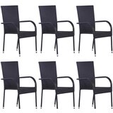  7-dijelni vrtni blagovaonski set crni | shoptok.hr
