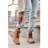 Boto Women's Fleece-Lined Suede Trapper Boots Beige Jailina | ePonuda.com