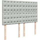  Krevet s oprugama i madracem svjetlosivi 160x200 cm baršunasti | shoptok.hr