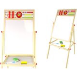 Lean_Toys Lesena magnetna tabla s kredo 2v1 | Shoptok.si