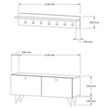 Hanah home Hall Stand zidni čiviluk Rupa Walnut | ePonuda.com