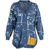 Trendyol Indigo Cat Patterned Knitwear Cardigan | shoptok.hr