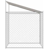  Kavez za psa s krovom Srebrno 200 x 200 x 258 cm Čelik i PE | Shoptok.si
