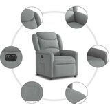 vidaXL Električni naslonjač od tkanine svjetlosivi | shoptok.hr