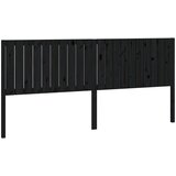 Maison Chic posteljno vzglavje - vzglavna omarica - nočna omarica črno 205,5x4x100 cm trdna borovina, (21706549) | Shoptok.si