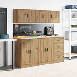  Garažni zidni ormarić Artisan hrast izrađen od drveta | shoptok.hr