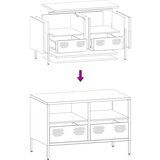 vidaXL TV omarica bela 68x39x43,5 cm hladno valjano jeklo | Shoptok.si