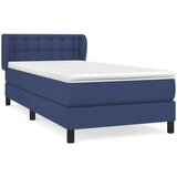  Box spring postelja z vzmetnico modra 100x200 cm blago | Shoptok.si