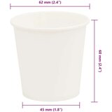 vidaXL papirnate šalice za kavu 1000 kom 4 oz 100 ml bijele | shoptok.hr