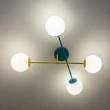  plafonski luster moon 4xE27/15W/230V tirkizna/žuta | Eponuda.com