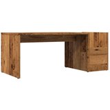 Maison Chic Klubska mizica - kavna mizica - Nizka mizica starinski les 90x45x35 cm inženirski les, (21752505) Cene