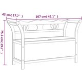  Klupa bijela 107 x 45 x 75,5 cm od masivne jelovine | shoptok.hr