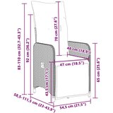 vidaXL vrtna bistro garnitura 9-delna z blazinami rjav poli ratan, (21324073) | Shoptok.si