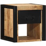 vidaXL Nočna omarica 40x35x40 cm Masivni neobdelan les Mango | Shoptok.si