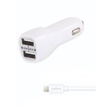  auto punjač sunix 2xUSB (S-307) 2.4A lightning beli Cene