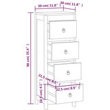  Ladičar 30 x 30 x 90 cm od masivne tikovine | shoptok.hr