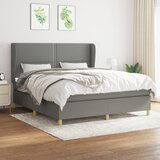The Living Store Box spring postelja z vzmetnico temno siva 180x200 cm blago - Box Spring Postelja, (21521438) | Shoptok.si