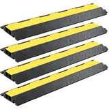 vidaXL Pohodna zaščita za kable 4 kosi 2 kanala guma 101,5 cm Cene