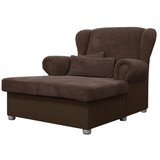 Ropez Temno rjav ležalnik iz rebrastega žameta Lord – | Shoptok.si