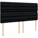 vidaXL Krevet s oprugama i madracem crni 200x200 cm od tkanine | shoptok.hr