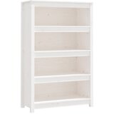 Maison Chic Knjižna omara - Knjižni regal bela 80x35x126 cm trdna borovina, (21725114) Cene