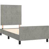  Okvir kreveta bez madraca svjetlosivi 100x200 cm baršunasti | shoptok.hr