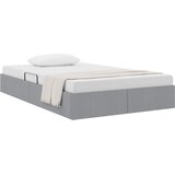  Otomanski krevet s pohranom Svijetlo siva 120 x 200 cm tkanina | shoptok.hr