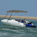 vidaXL Bimini tenda z 4 loki siva 239x184x131 cm Cene