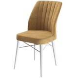 Hanah home set trpezarijskih stolica Flex 8 kom, kapućino tkanina Babyface, bele drvene noge | Eponuda.com
