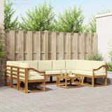  Set vanjskih sofa 10 kom. Prirodna i krem | shoptok.hr