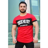 Madmext Print Detailed Red T-Shirt 3013
