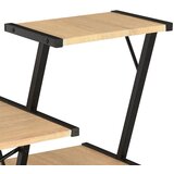  Radni stol s policom crni i boja hrasta 116 x 50 x 93 cm | Eponuda.ba