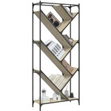  Regal za knjige boja hrasta 79 x 30 x 180 cm od drva i metala | shoptok.hr