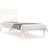 Maison Chic Posteljni okvir - Enojna postelja - Postelja za odrasle bel iz trdnega lesa 75x190 cm-J10200, (21769087) Cene