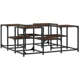 Maison Chic Klubska mizica - kavna mizica - Nizka mizica dimljeni hrast 91x91x40 cm inženirski les, (21754553) | Shoptok.si
