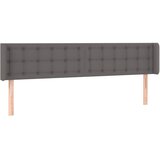 Maison Chic vzglavna omarica - nočna omarica - posteljna omarica z ušesi sivo 203x16x78/88 cm umetno usnje, (21707883) | Shoptok.si