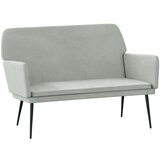  Klupa svjetlosiva 108 x 79 x 79 cm baršunasta | shoptok.hr